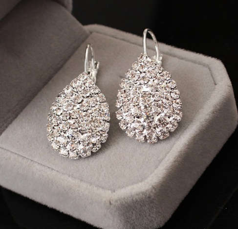 Dazzling Bridal  Crystals Imported Dangling Earrings
