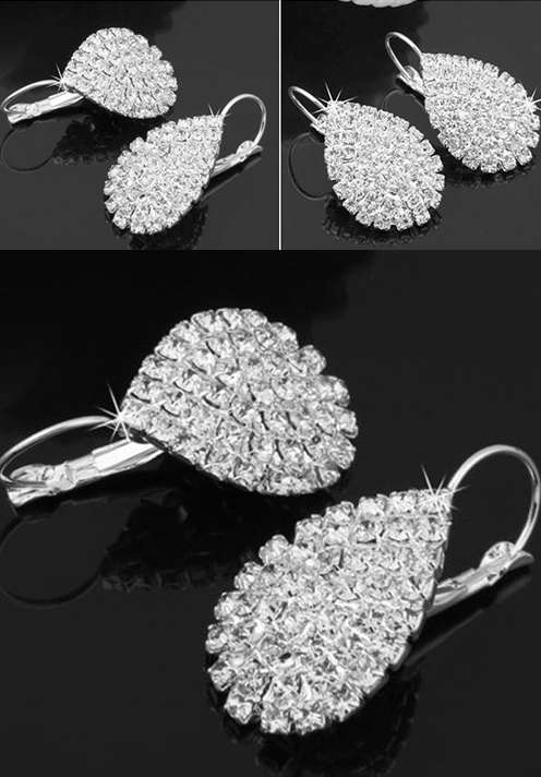 Dazzling Bridal  Crystals Imported Dangling Earrings