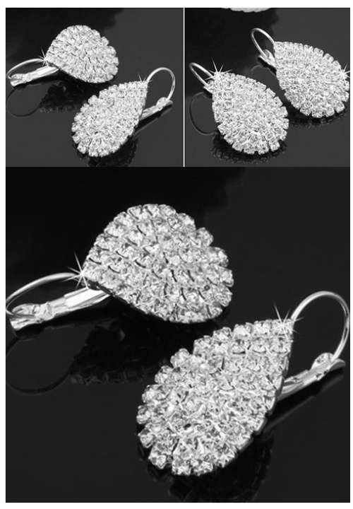 Dazzling Bridal Crystals Imported Dangling Earrings