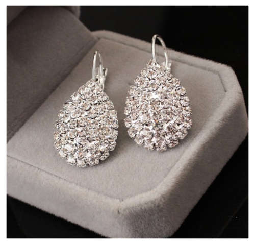 Dazzling Bridal Crystals Imported Dangling Earrings