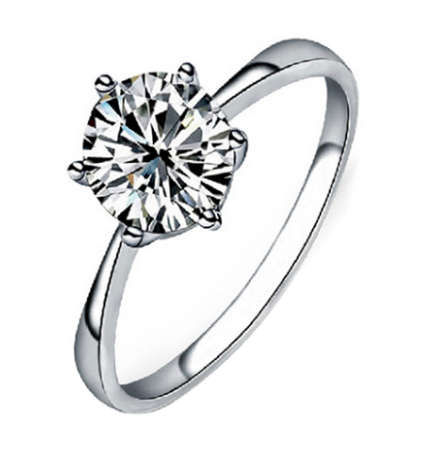 Popular 1.2ct Sim Diamond Set in 925 Sterling Silver Imported Filled Engagement Ring