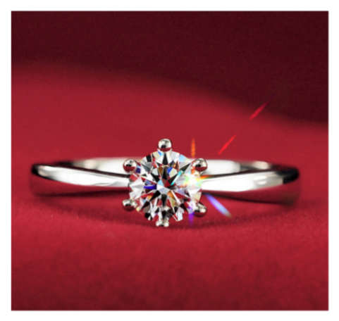 Popular 1.2ct Sim Diamond Set in 925 Sterling Silver Imported Filled Engagement Ring