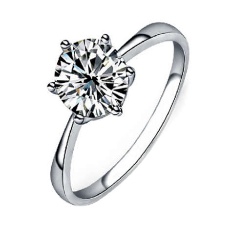 Popular 1.2ct Sim Diamond Set in 925 Sterling Silver Imported Filled Engagement Ring