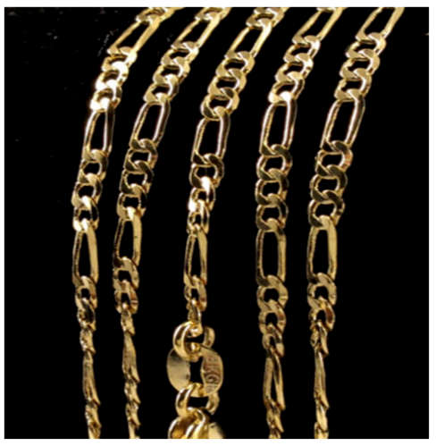 ELEGANT 18KGP YELLOW GOLD 2mm UNISEX IMPORTED NECK CHAIN