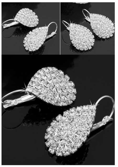 Dazzling Bridal Crystals Imported Dangling Earrings
