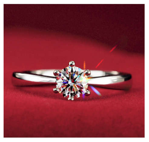 Popular 1.2ct Sim. Diamond Set in 925 Sterling Silver Imported Filled Ring