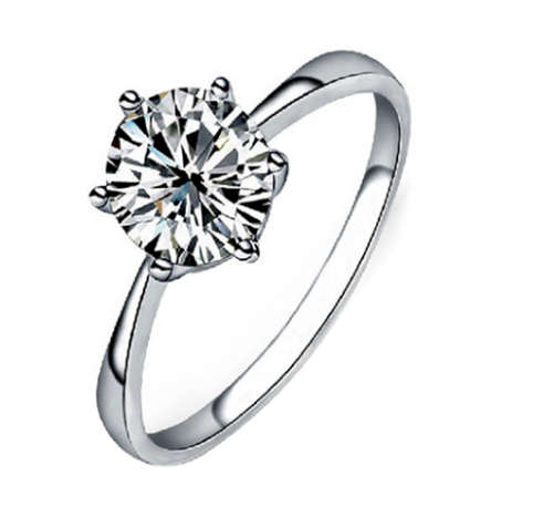 Popular 1.2ct Sim. Diamond Set in 925 Sterling Silver Imported Filled Ring