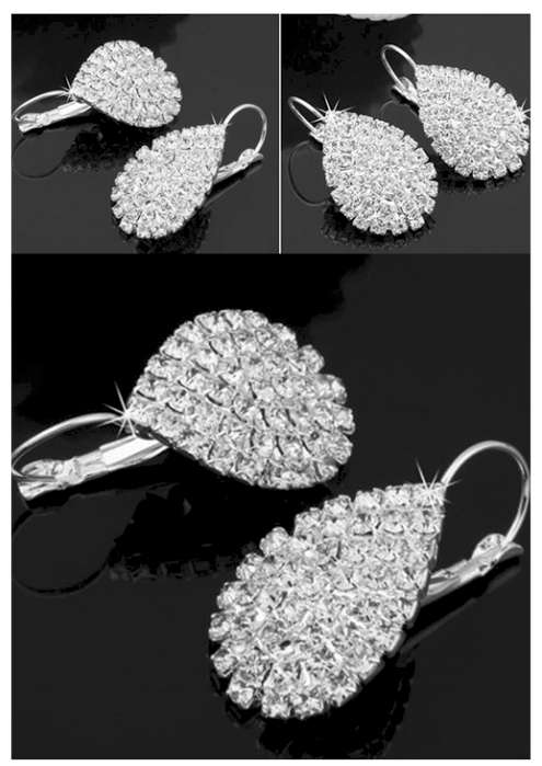 Dazzling Bridal Crystals Imported Dangling Earrings
