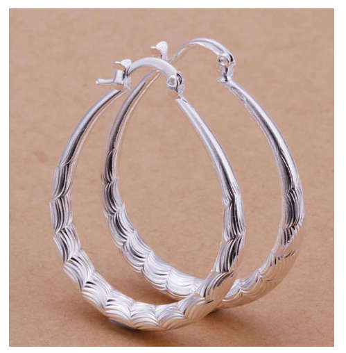 Elegant 925 Sterling Silver Imported Dangling Filled Earrings