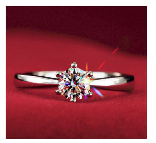 Popular 1.2ct Sim. Diamond Set in 925 Sterling Silver Imported Filled Ring