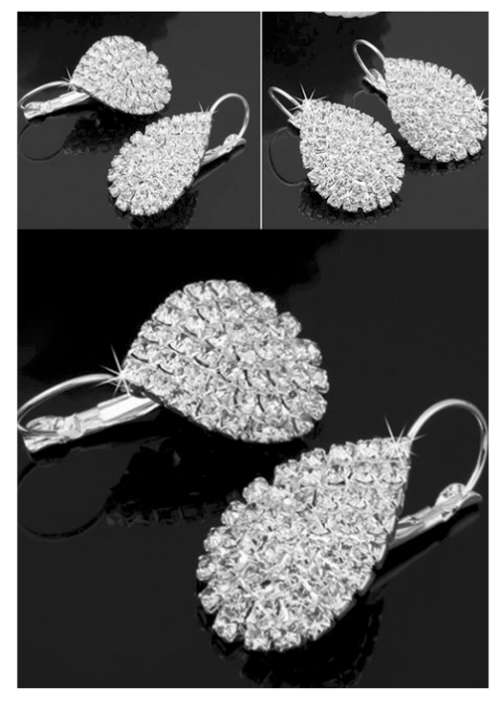 Dazzling Bridal Crystals Imported Dangling Earrings