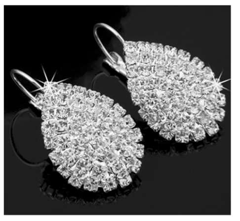 Dazzling Bridal Crystals Imported Dangling Earrings