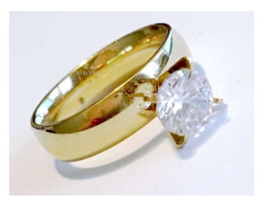 Bianca's Solitaire Cr Diamond Engagement 18ct Yellow Imported Rolled Gold Ring