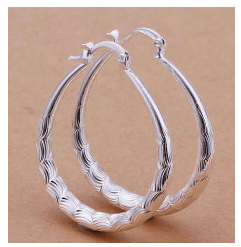 Elegant 925 Sterling Silver Imported Dangling Filled Earrings