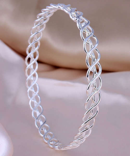 Fabulous 8mm 925 Sterling Silver Bangle/Bracelet Internationally  Imported Filled Jewellery