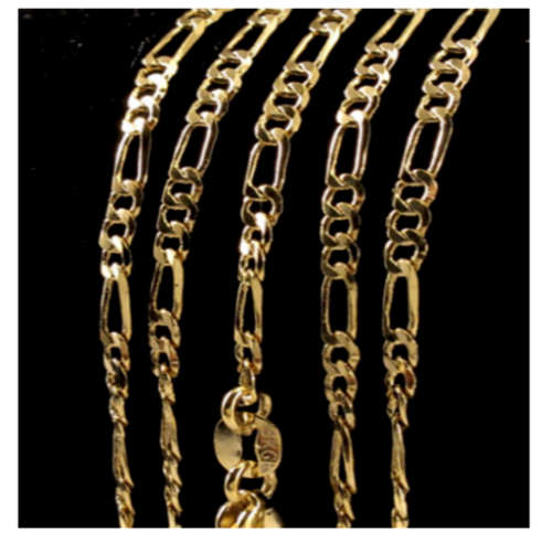 ELEGANT 14KGP YELLOW GOLD 2mm UNISEX IMPORTED NECK CHAIN