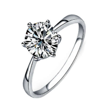 Popular 1.2ct Sim. Diamond Set in 925 Sterling Silver Imported Filled Ring
