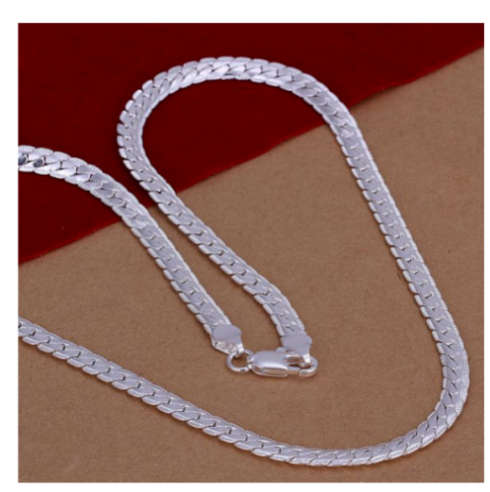 Sparkling Unisex (50cm) 925 Sterling Silver Neck Chain with 925 Marking Imported Filled Jewelry