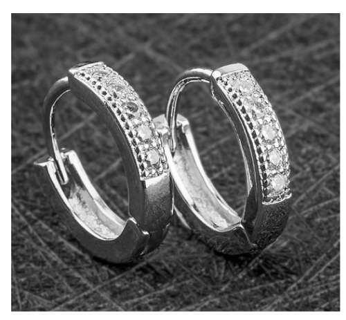 Dazzling Cr. Diamonds in 925 Sterling Silver Earrings Internationally Imported Filled Earrings