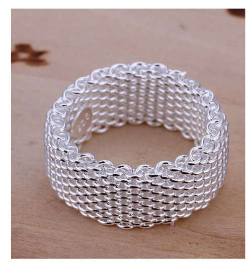Sparkling Unisex Shelly's Somerset Mesh Imported Ring