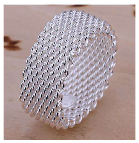 Sparkling Unisex Shelly's Somerset Mesh Imported Ring