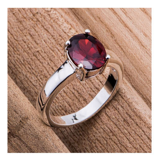 Stylish Sim Red Garnet Set in 925 Sterling Silver Ring Imported Filled Jewellery