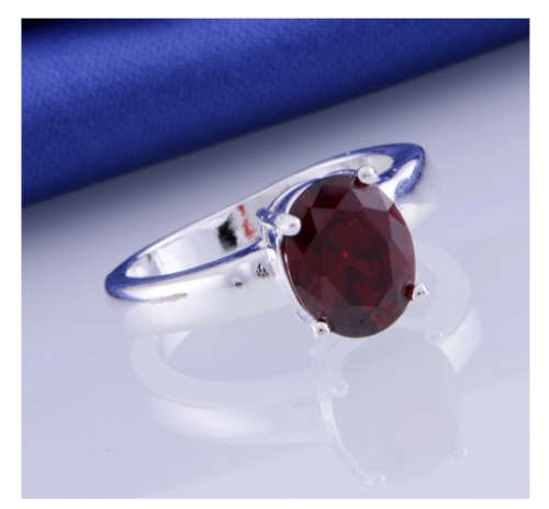 Stylish Sim Red Garnet Set in 925 Sterling Silver Ring Imported Filled Jewellery