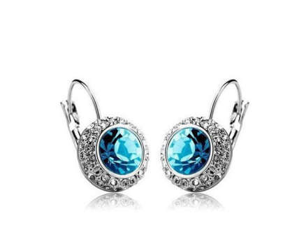 Charming Simulated Amethyst Set in 18ct White Gold Imported Filled Earrings