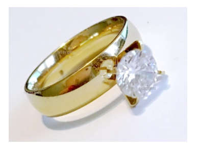 Bianca's Solitaire Cr Diamond Engagement 18ct Yellow Imported Rolled Gold Ring