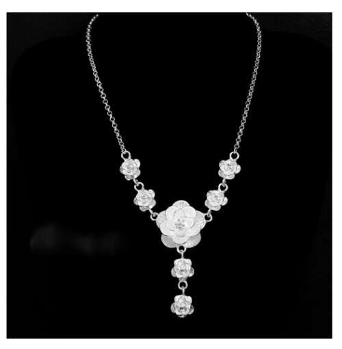 Gorgeous 925 Sterling Silver Rose Neck Chain Imported Filled Jewellery