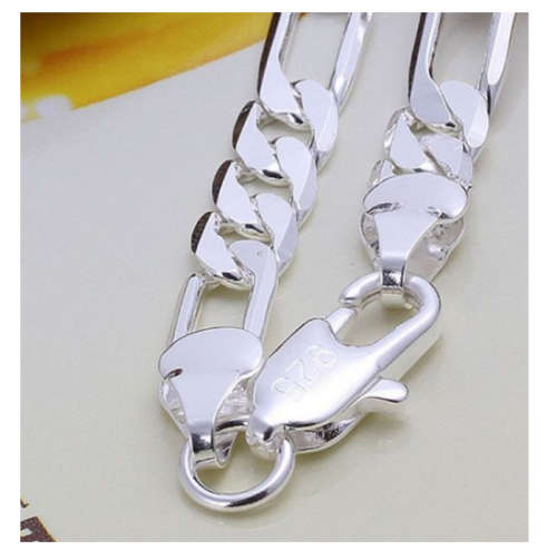 Sparkling Unisex 7mm 925 Sterling Silver Bracelet Imported Filled Jewellery