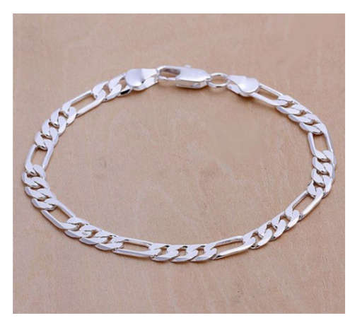 Sparkling Unisex 7mm 925 Sterling Silver Bracelet Imported Filled Jewellery