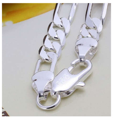 Sparkling Unisex 7mm 925 Sterling Silver Bracelet Imported Filled Jewellery