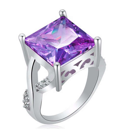 Attractive Imported Simulated Amethyst Ring
