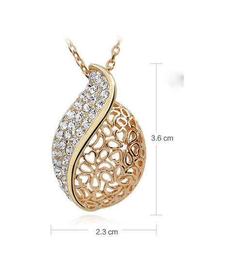 Sparkling Sim Diamonds Set in 9ct Yellow Rolled Gold Imported Neck Chain