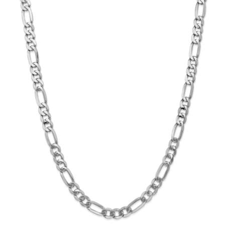 Quality Filled Flashing 4mm Figaro Unisex 925 Sterling Silver Neck Chain