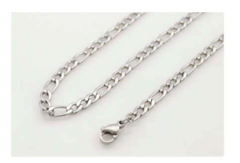 Quality Figaro Unisex 316L Stainless Steel 4mm Imported Neck Chain