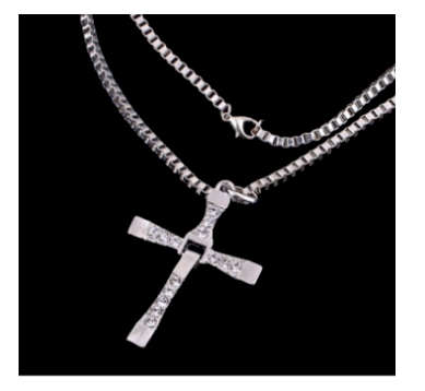 Attractive Diamante  Cross with free Matching Chain Imported  Jewellery