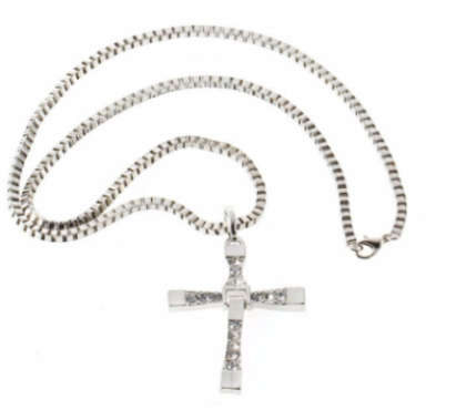 Attractive Diamante  Cross with free Matching Chain Imported  Jewellery