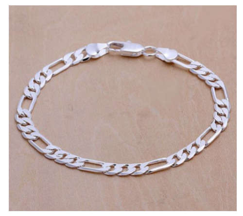 Sparkling Unisex 7mm 925 Sterling Silver Bracelet Imported Filled Jewellery