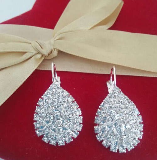 Dazzling Bridal Crystals Imported Dangling Earrings