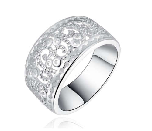Attractive **New Arrival** 925 Sterling Silver Detailed Engagement/Wedding Band Imported Filled