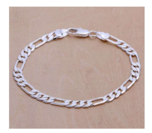 Sparkling Unisex 7mm 925 Sterling Silver Bracelet Imported Filled Jewellery