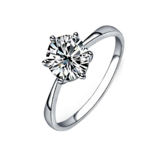 Popular 1.2ct Sim. Diamond Set in 925 Sterling Silver Imported Filled Ring