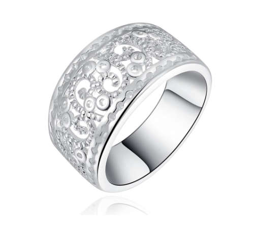 Attractive **New Arrival** 925 Sterling Silver Detailed Engagement/Wedding Band Imported Filled