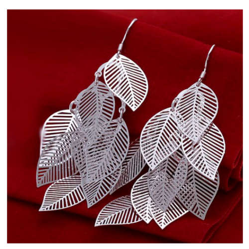 Elegant Dangling 925 Sterling Silver Earrings Imported Filled Jewellery