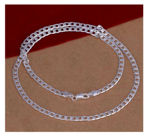 Flashing Unisex 925 Sterling Silver Imported Filled Neck Chain