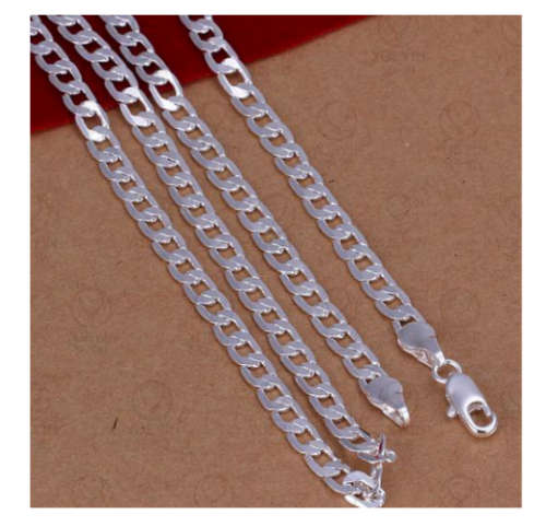 Flashing Unisex 925 Sterling Silver Imported Filled Neck Chain