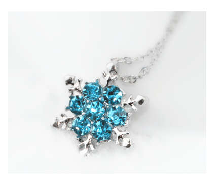 Charming Vintage Blue Snowflake Zircon with Free Matching Necklaces