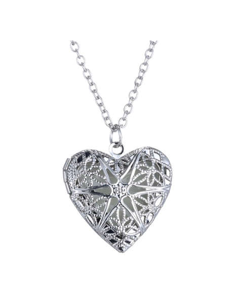 ElegantHeart Shape 925 Sterling Silver Locket with Matching free Chain Imported Filled Jewellery